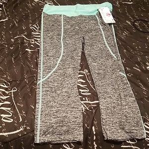 Blue and gray sport leggings